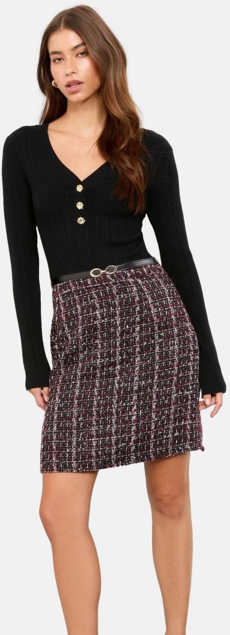 Lipsy Šaty  fialová / čierna