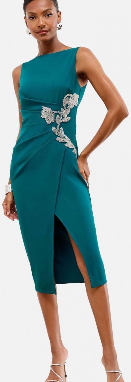 Lipsy Šaty  modrá / strieborná