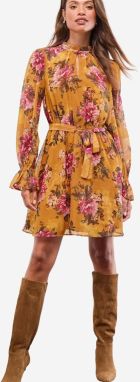 Lipsy Šaty  žltá / zmiešané farby