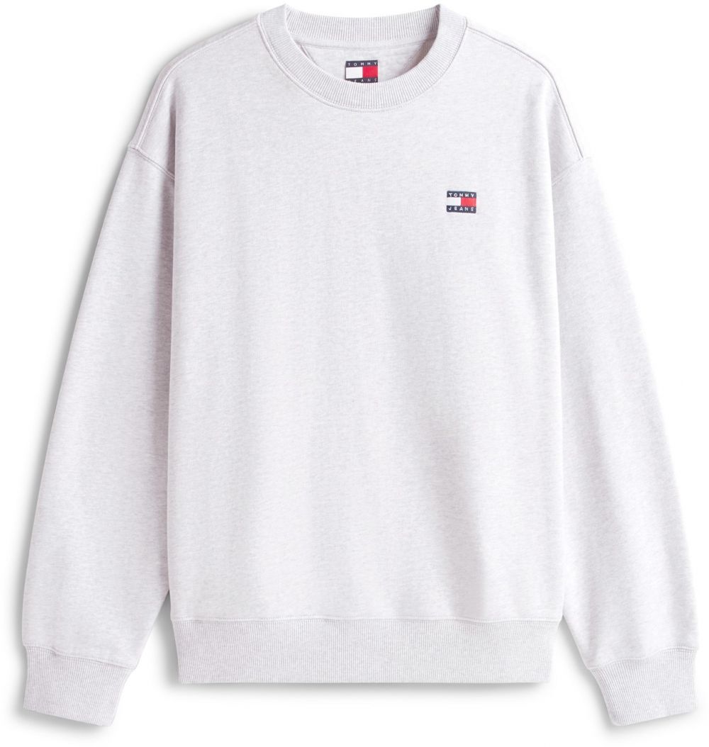 Tommy Jeans Mikina  námornícka modrá / sivá melírovaná / červená / biela