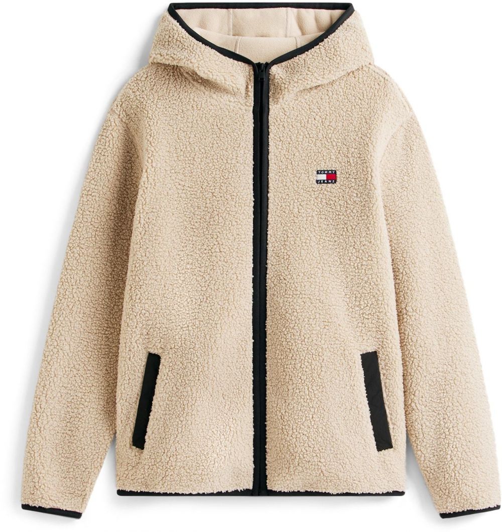 Tommy Jeans Flisová bunda  béžová