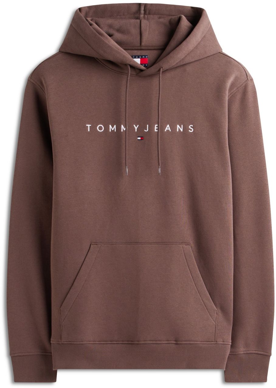 Tommy Jeans Mikina  hnedá / biela