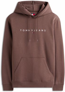 Tommy Jeans Mikina  hnedá / biela