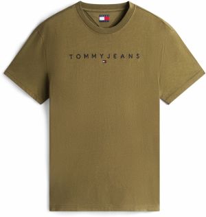 Tommy Jeans Tričko  námornícka modrá / olivová