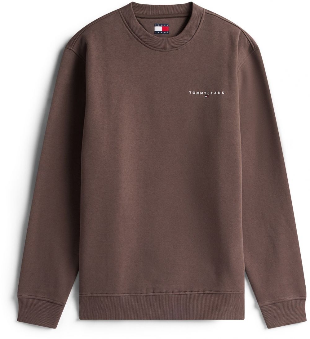 Tommy Jeans Mikina  čokoládová / biela