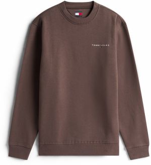 Tommy Jeans Mikina  čokoládová / biela