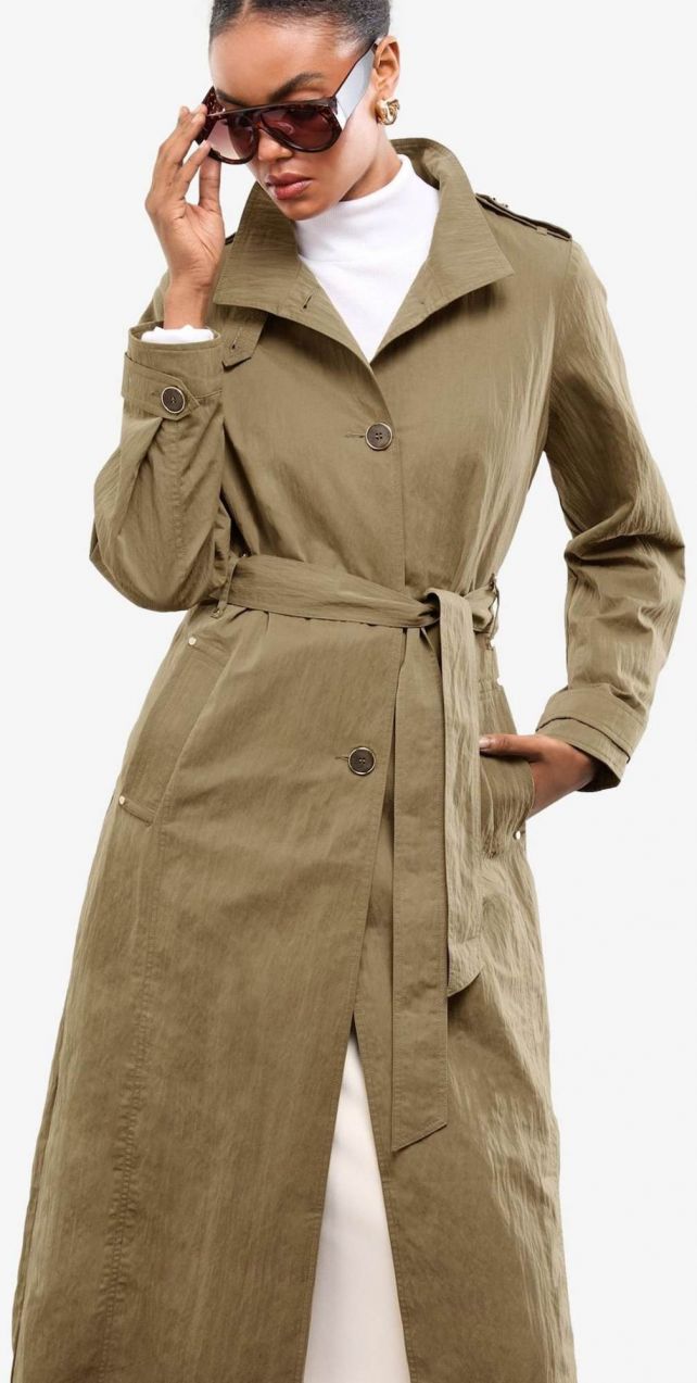 Lipsy Prechodný kabát  kaki