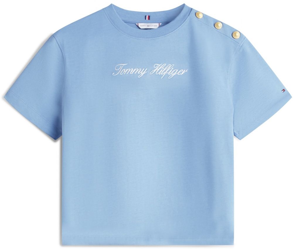 TOMMY HILFIGER Tričko  svetlomodrá / biela