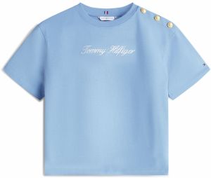 TOMMY HILFIGER Tričko  svetlomodrá / biela