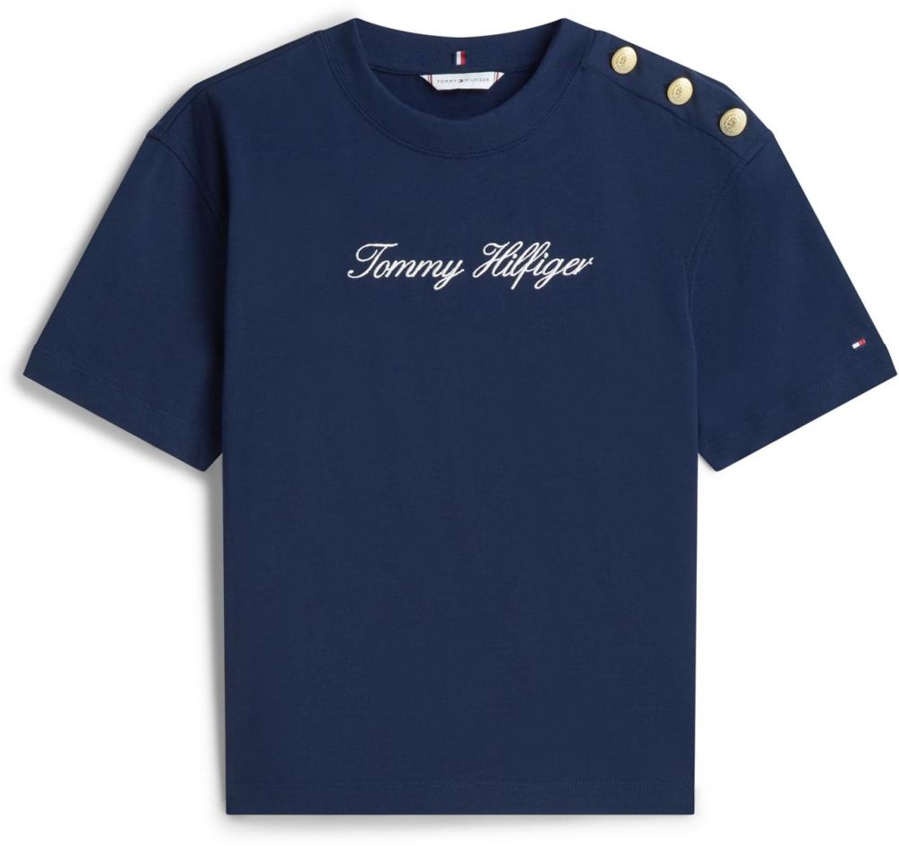 TOMMY HILFIGER Tričko  námornícka modrá / biela