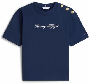 TOMMY HILFIGER Tričko  námornícka modrá / biela