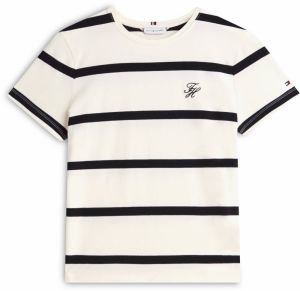 TOMMY HILFIGER Tričko  béžová / čierna