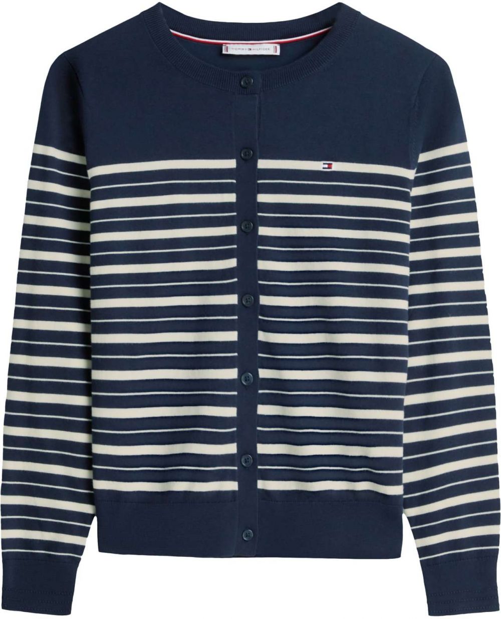 TOMMY HILFIGER Kardigán  námornícka modrá / biela