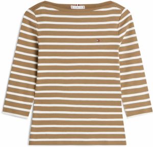TOMMY HILFIGER Tričko 'New Cody'  hnedá / biela