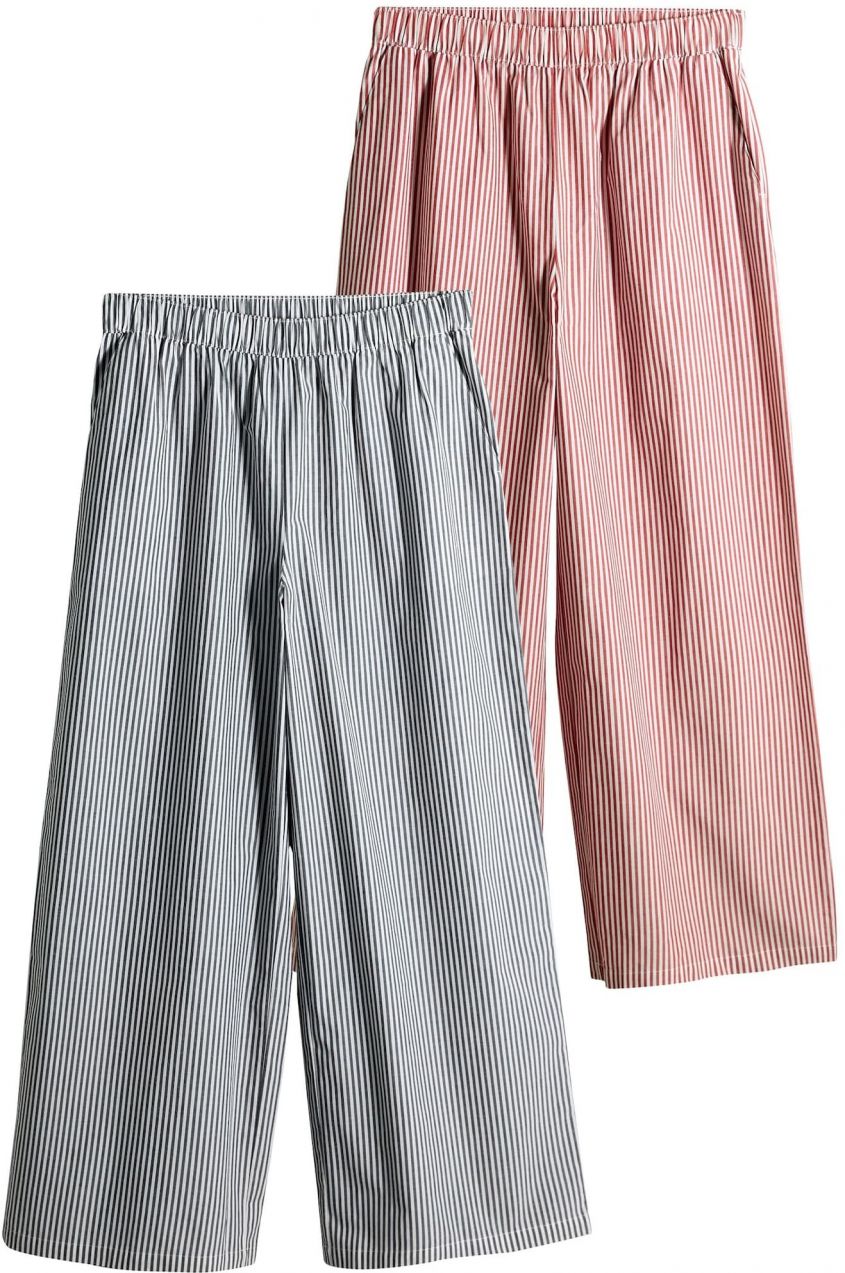 The Set Nohavice  sivá / ružová / šedobiela