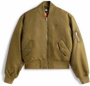 Tommy Jeans Prechodná bunda 'ESSENTIAL'  olivová