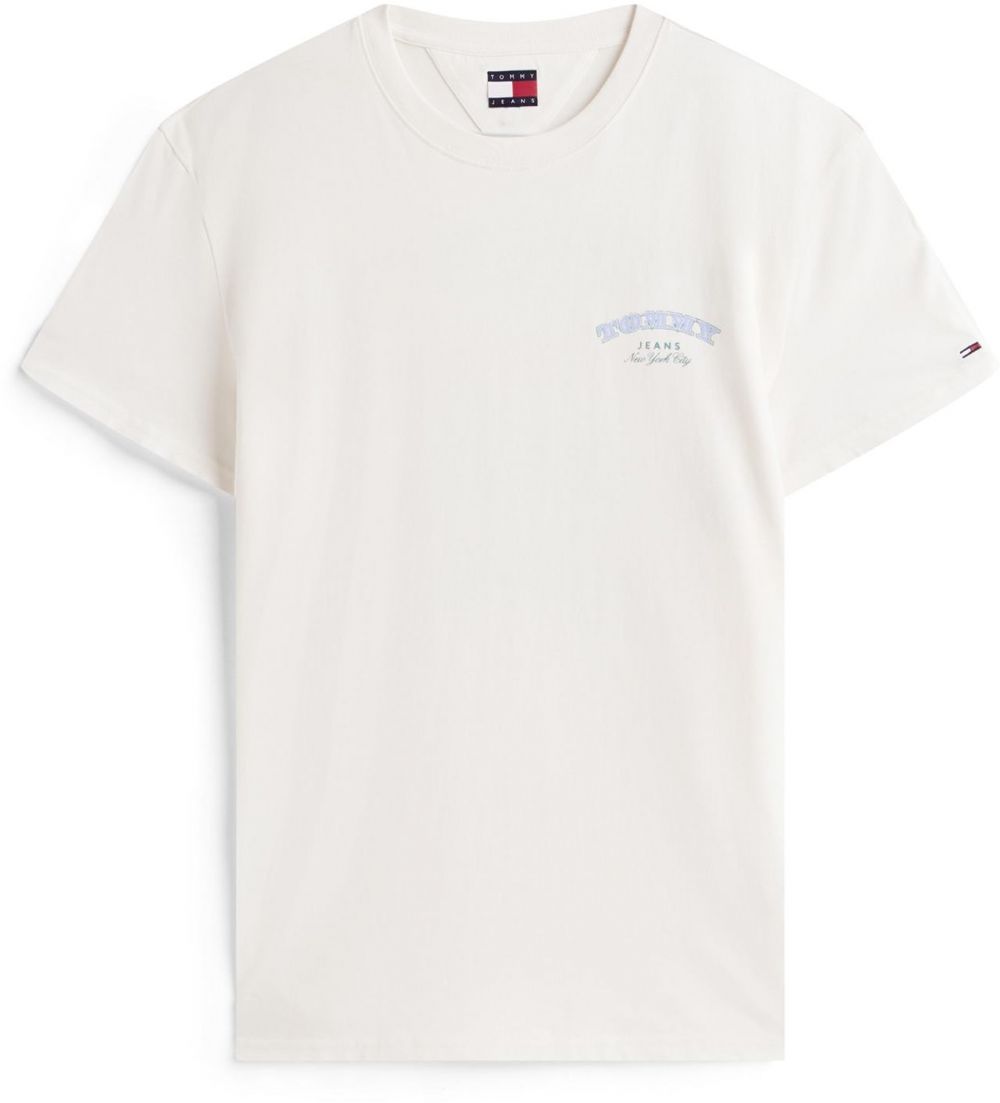 Tommy Jeans Tričko  svetlomodrá / smaragdová / oranžová / biela