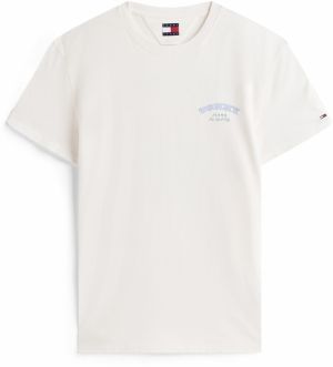 Tommy Jeans Tričko  svetlomodrá / smaragdová / oranžová / biela