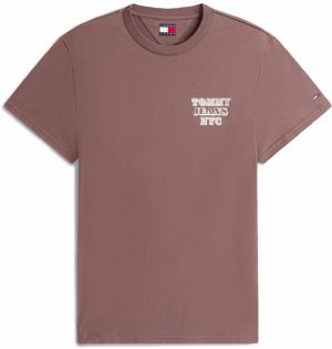 Tommy Jeans Tričko 'ENTRY BILLS'  hnedá / biela
