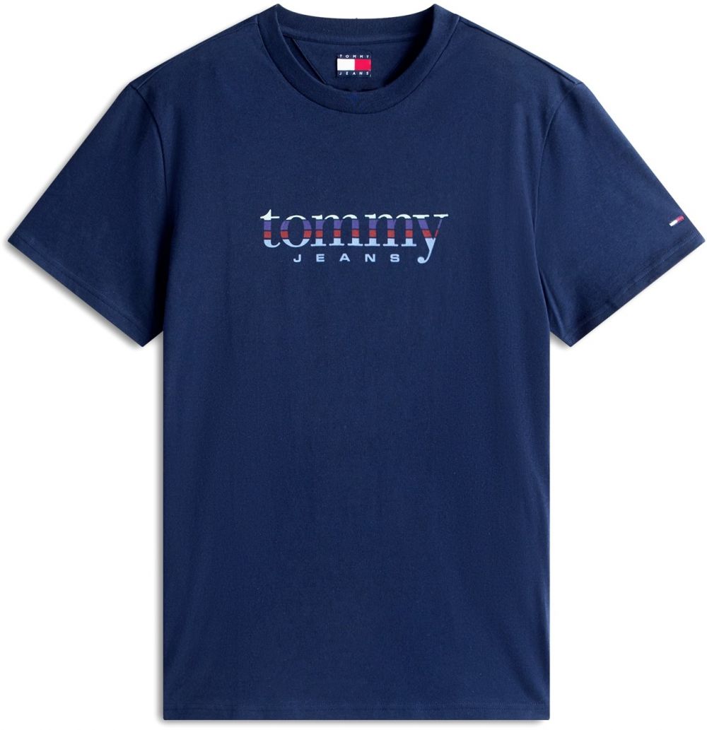 Tommy Jeans Tričko  svetlomodrá / tmavomodrá / tmavočervená / šedobiela