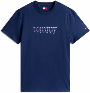 Tommy Jeans Tričko  svetlomodrá / tmavomodrá / tmavočervená / šedobiela