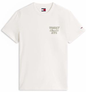 Tommy Jeans Tričko  tmavozelená / biela
