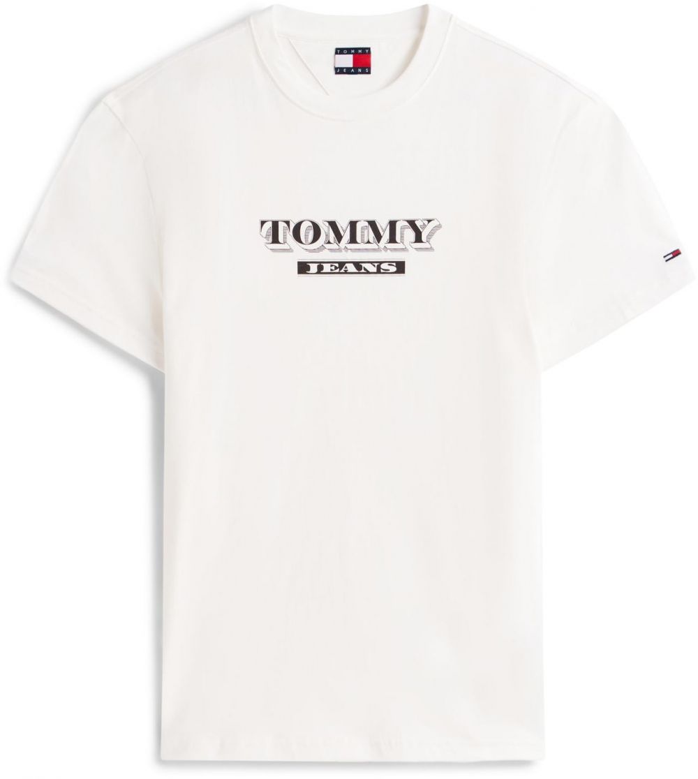 Tommy Jeans Tričko  čierna / biela