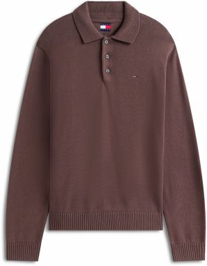 Tommy Jeans Sveter 'ESSENTIAL'  hnedá
