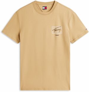 Tommy Jeans Tričko  béžová / čierna / biela