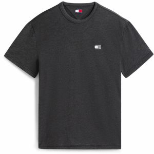 Tommy Jeans Tričko  sivá / čierna / biela