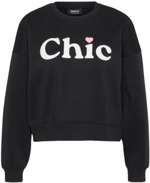 Only Petite Mikina 'ONLBEST'  svetloružová / čierna / biela