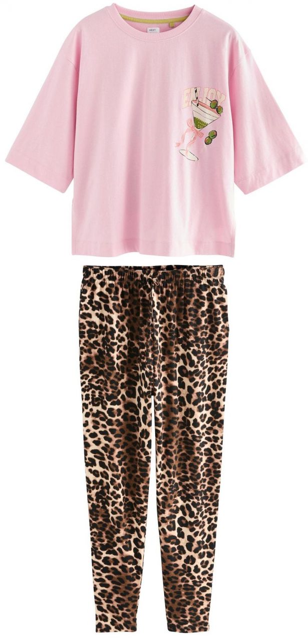 Next Pyžamo  svetlobéžová / hnedá / ružová / čierna