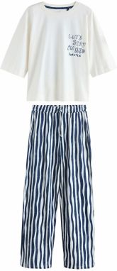 Next Pyžamo  tmavomodrá / biela