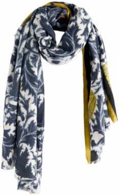 Next Šál  námornícka modrá / tmavožltá / prírodná biela