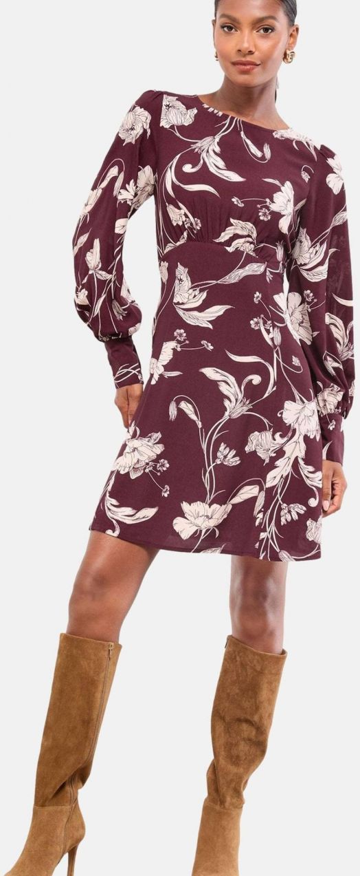 Lipsy Šaty  pastelovo ružová / burgundská