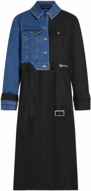 KARL LAGERFELD JEANS Prechodný kabát  modrá / čierna