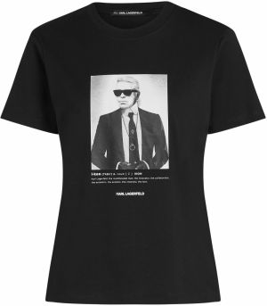 Karl Lagerfeld Tričko  čierna / biela