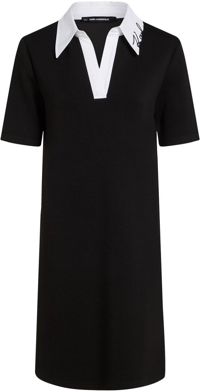 Karl Lagerfeld Šaty  čierna / prírodná biela