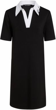Karl Lagerfeld Šaty  čierna / prírodná biela