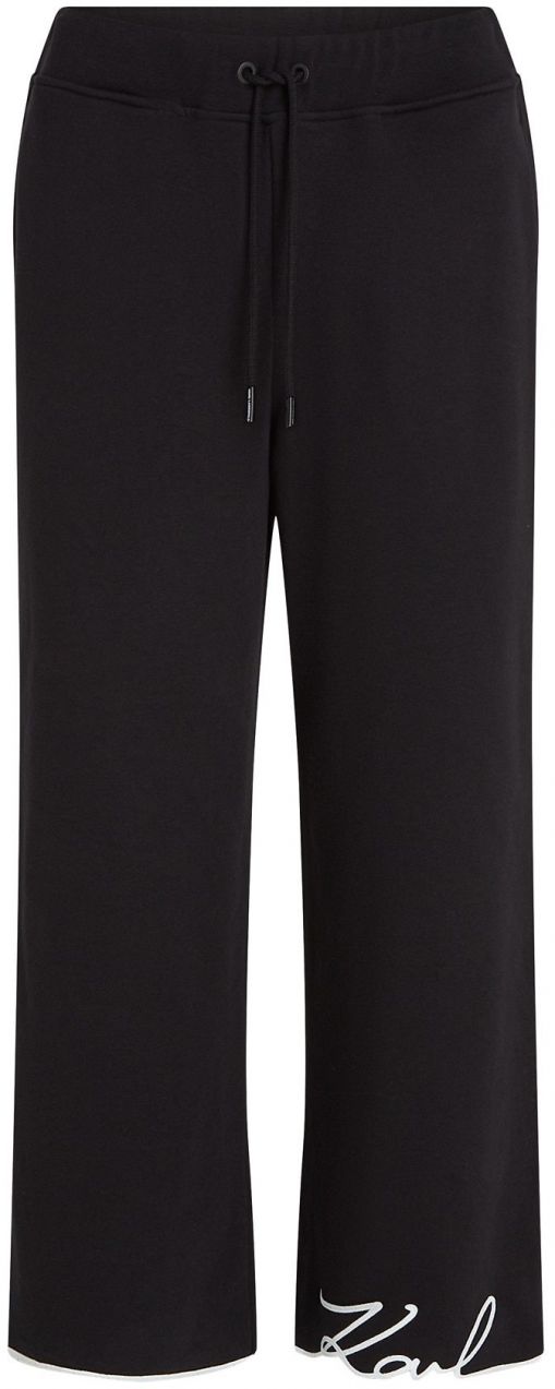 Karl Lagerfeld Nohavice  čierna / biela