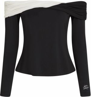 Karl Lagerfeld Tričko  čierna / biela