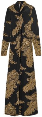 AllSaints Šaty 'MINA'  zlatá žltá / čierna