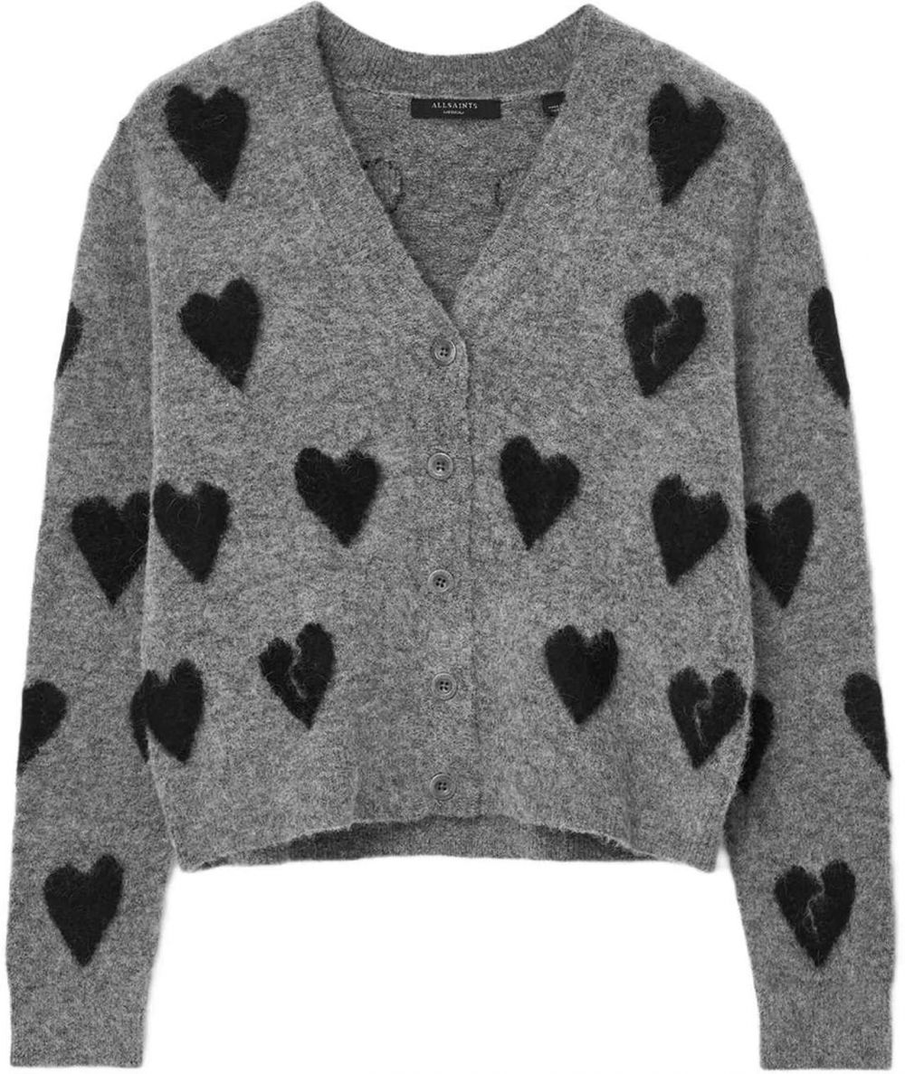 AllSaints Kardigán 'AMORA'  sivá / čierna