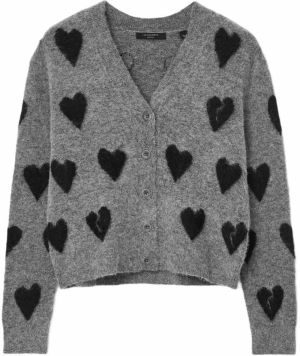 AllSaints Kardigán 'AMORA'  sivá / čierna