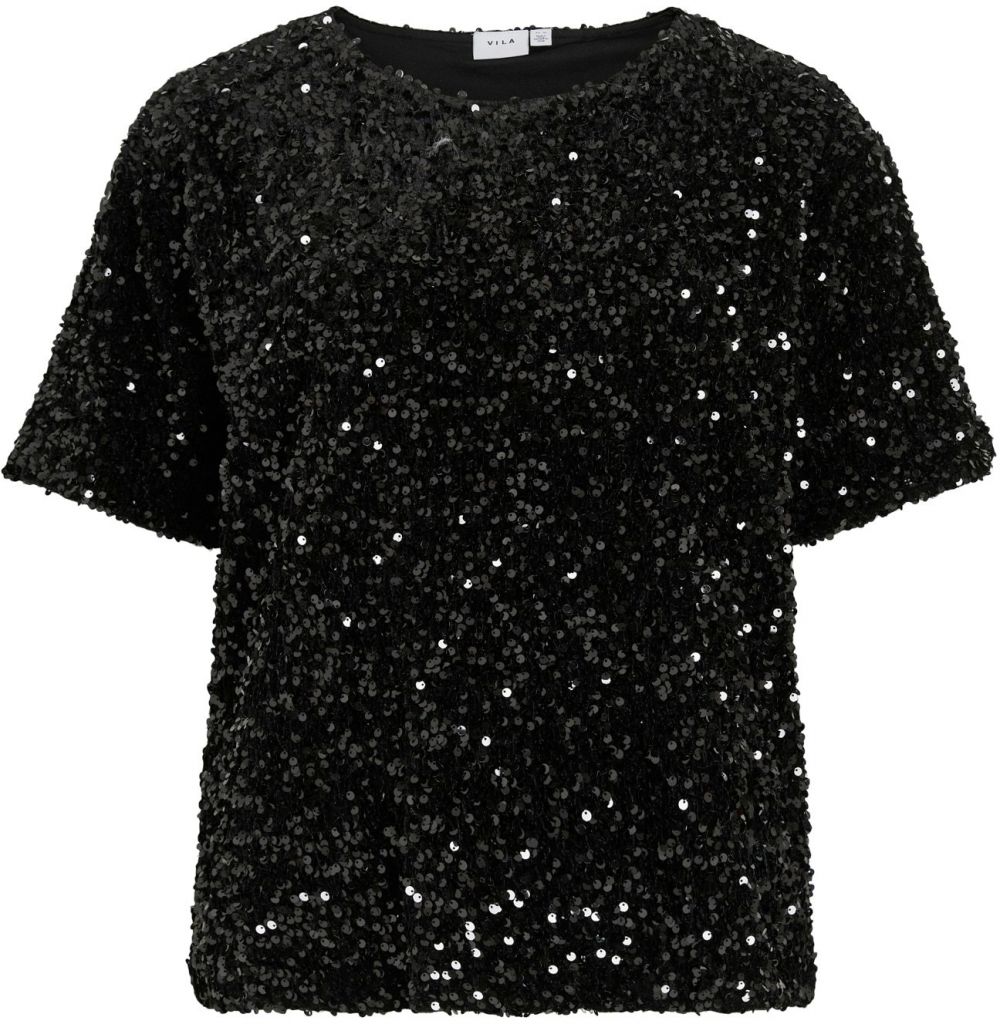 VILA Tričko 'VIFAITH'  čierna