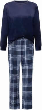 Hunkemöller Pyžamo  námornícka modrá / modrá melírovaná / šedobiela