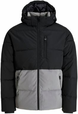 Jack & Jones Plus Zimná bunda 'JJEOWEN'  antracitová / svetlosivá