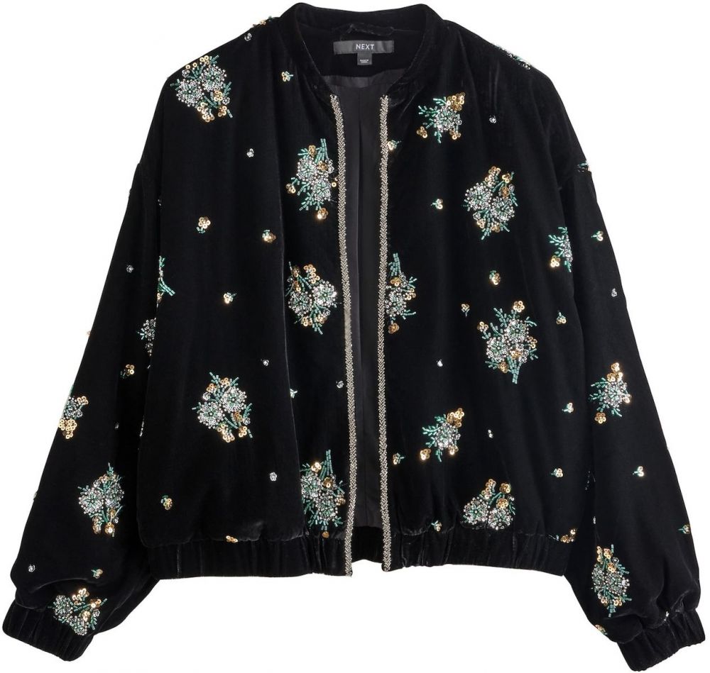 Next Prechodná bunda  zlatá / svetlozelená / čierna / strieborná