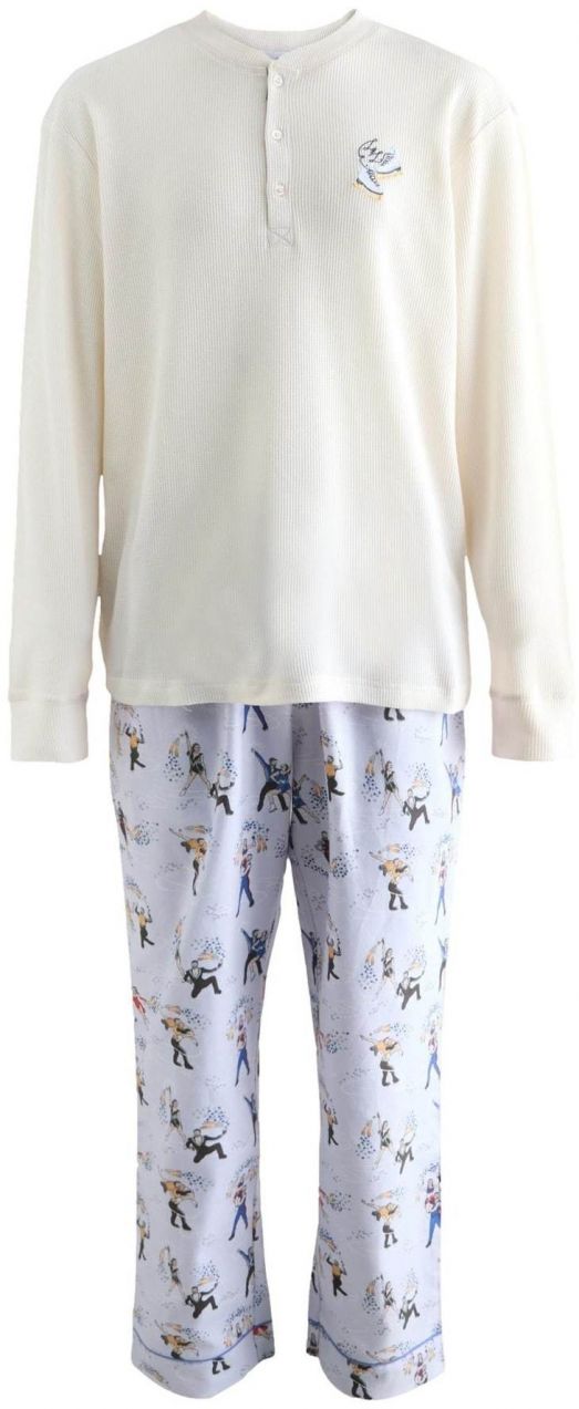 Cath Kidston Dlhé pyžamo 'Lilah and Lewis'  modrá / pastelovo modrá / čierna / biela