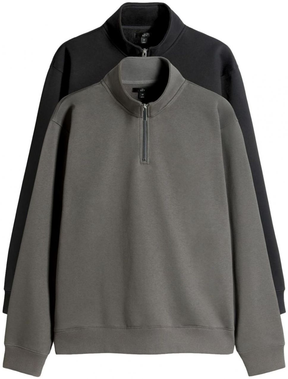 The Set Mikina  sivá / čierna